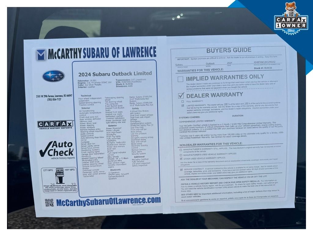 2024 Subaru Outback Limited