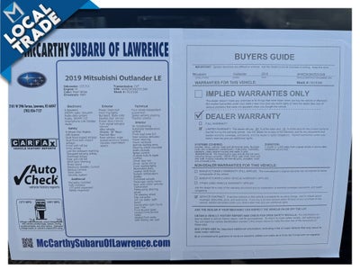 2019 Mitsubishi Outlander LE