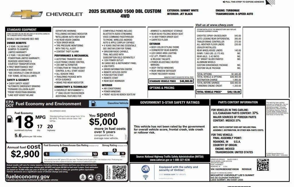 2025 Chevrolet Silverado 1500 Custom