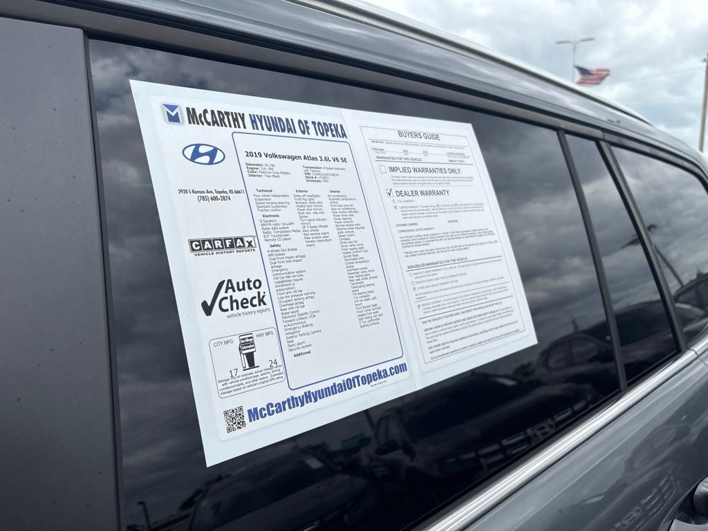 2019 Volkswagen Atlas 3.6L V6 SE