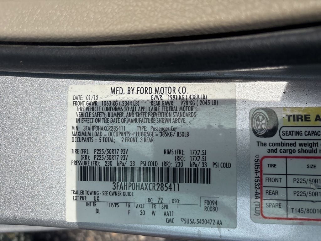 2012 Ford Fusion SE