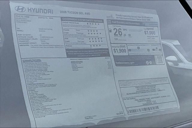 2026 Hyundai Tucson SEL AWD