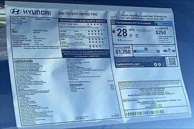 2026 Hyundai Tucson Limited FWD