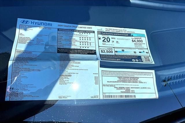 2026 Hyundai Santa Cruz Limited