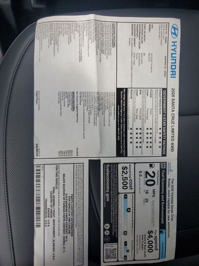 2026 Hyundai Santa Cruz Limited