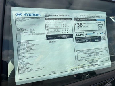 2026 Hyundai Tucson Hybrid Blue