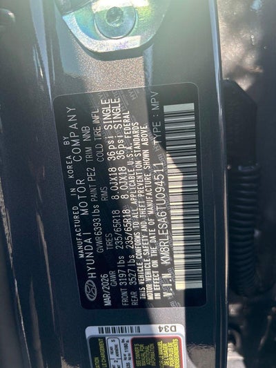 2026 Hyundai Palisade Hybrid SEL 7P