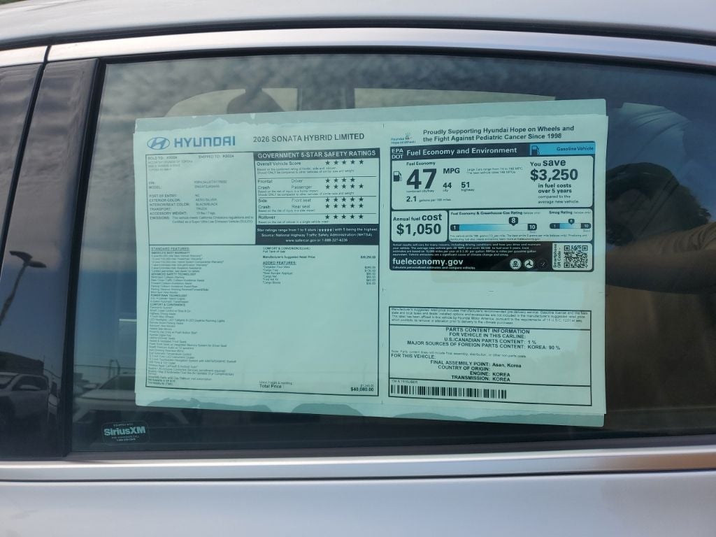 2026 Hyundai Sonata Hybrid Limited