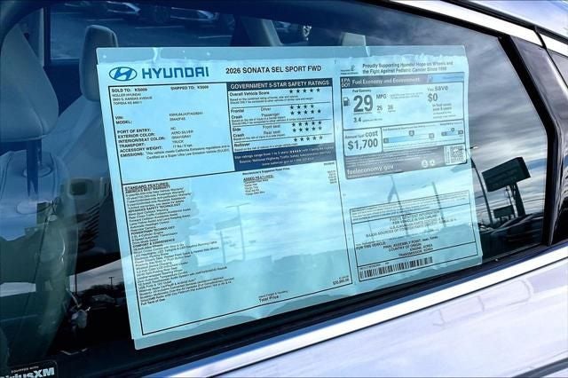 2026 Hyundai Sonata SEL Sport