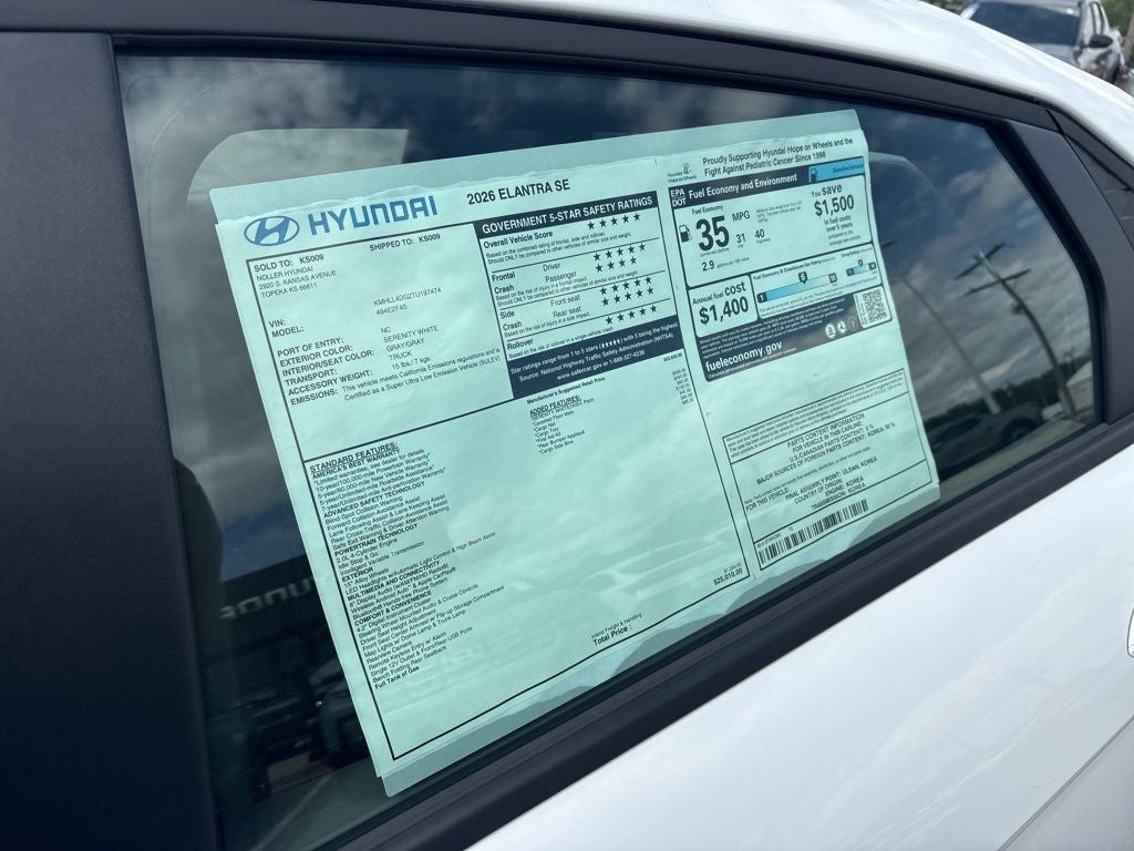2026 Hyundai Elantra SE