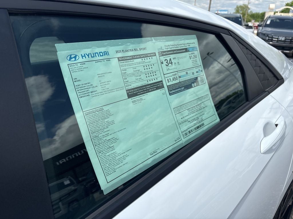 2026 Hyundai Elantra SEL Sport