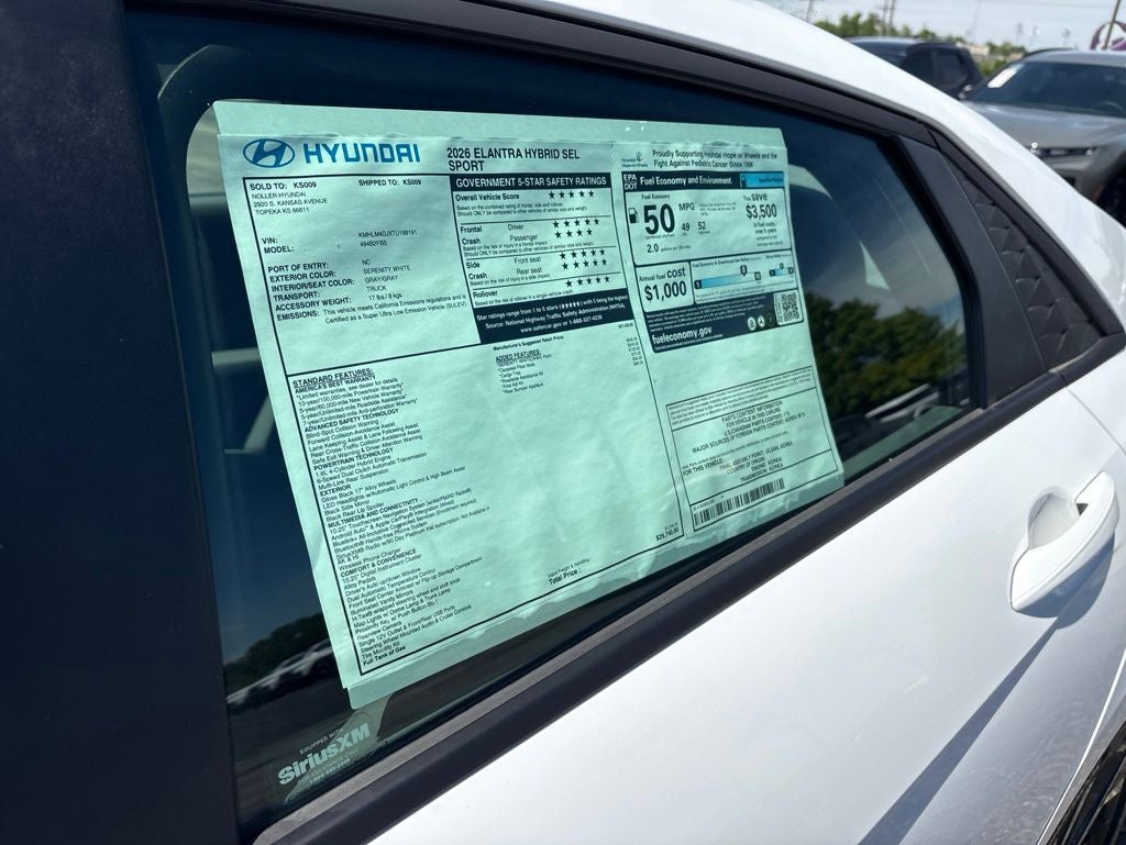 2026 Hyundai Elantra Hybrid SEL Sport