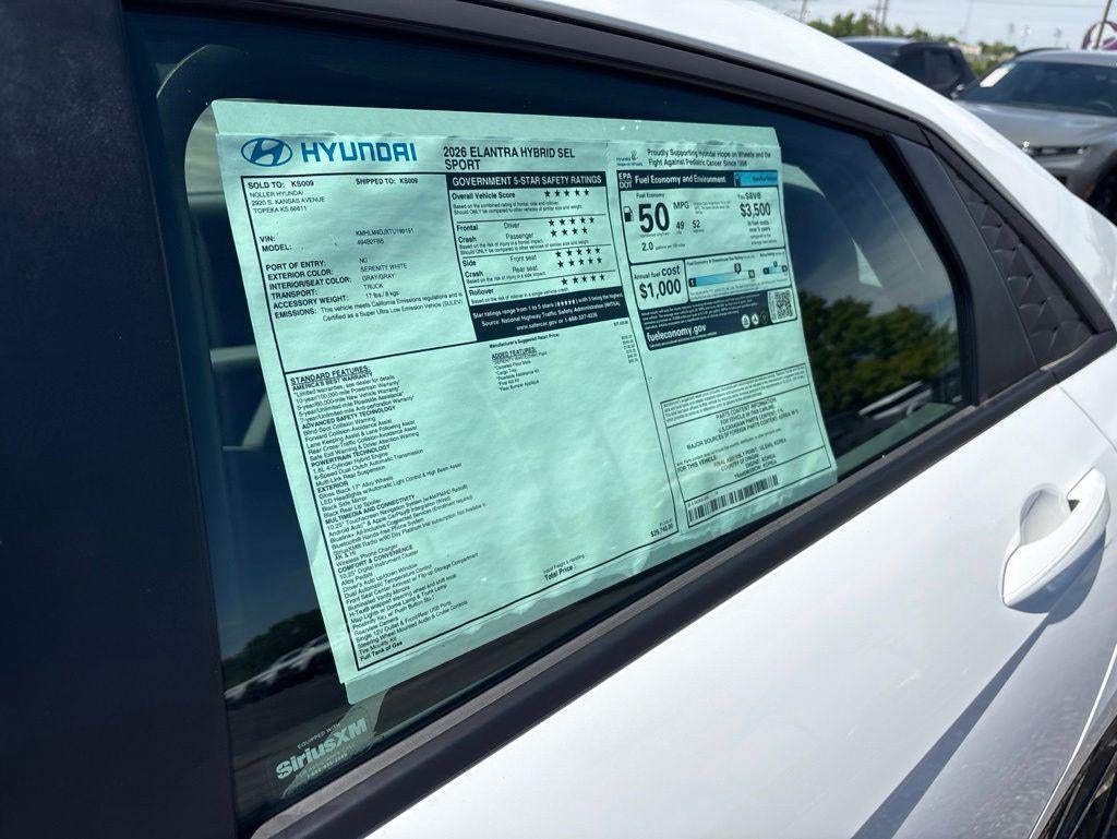 2026 Hyundai Elantra Hybrid SEL Sport